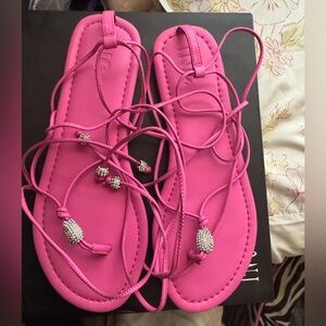 INC International Concepts Pink Sandals Vibrant Comfortable Design